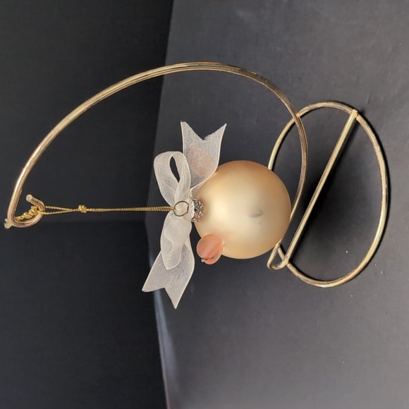 Vintage Set Of 3 Glass Ornaments Mid-century Modern Cat Faces. - Picture 5 of 8